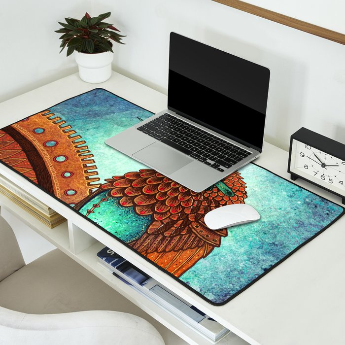 Clockwork Hummingbird Desk Mat Gallery Image 2