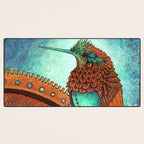 Clockwork Hummingbird Desk Mat Gallery Image 3