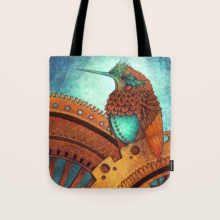 Clockwork Hummingbird Tote Bag Gallery Image 1