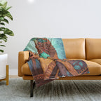 Clockwork Hummingbird Throw Blanket Gallery Image 1