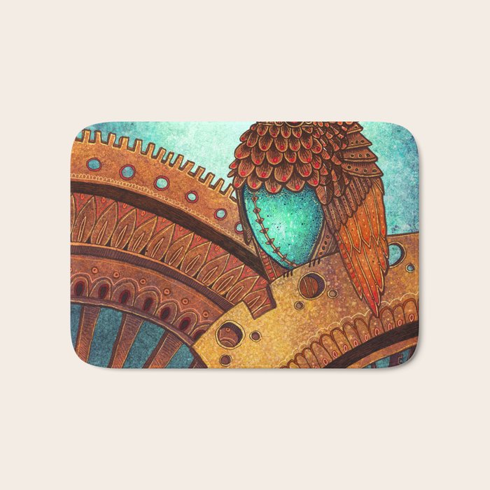Clockwork Hummingbird Bath Mat Gallery Image 1