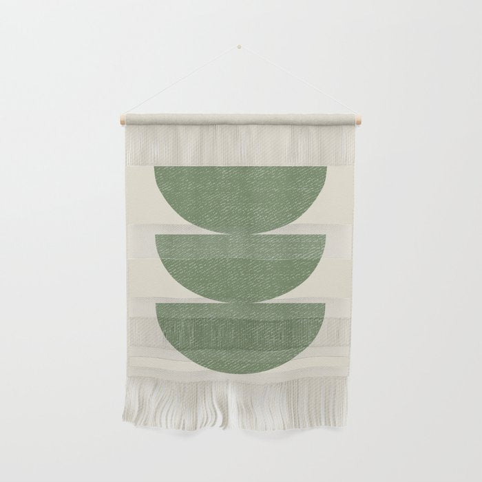 Half Circle 3 - Green Wall Hanging Gallery Image 1