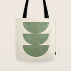 Half Circle 3 - Green Tote Bag Gallery Image 1