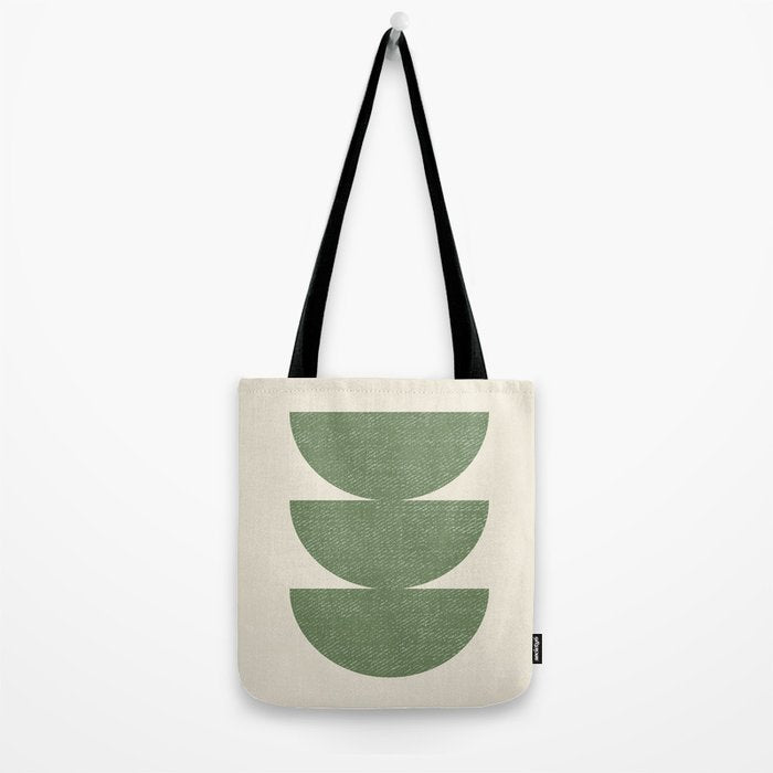 Half Circle 3 - Green Tote Bag Gallery Image 2