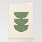 Half Circle 3 - Green Stationery Card Gallery Image 2