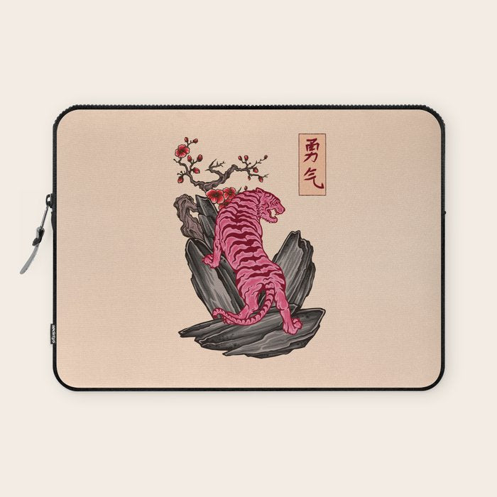 Japanese Courage Tiger Laptop Sleeve Gallery Image 1