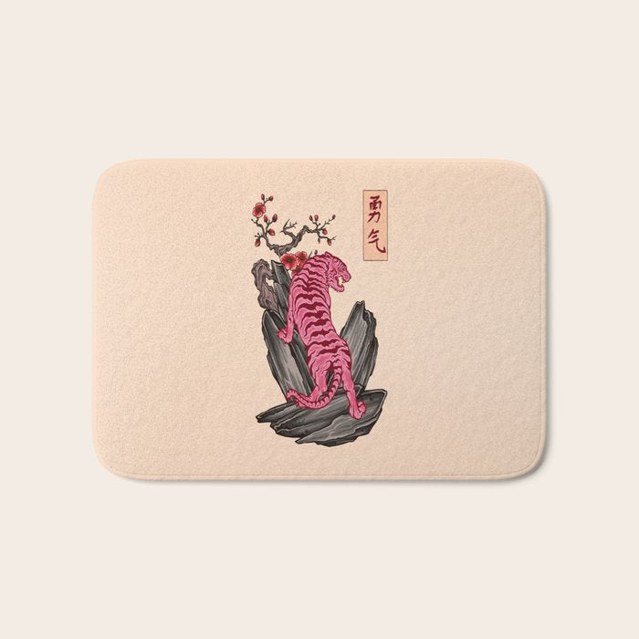 Japanese Courage Tiger Bath Mat Gallery Image 1