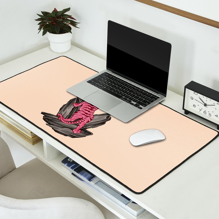 Japanese Courage Tiger Desk Mat Gallery Image 2