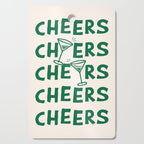 Cheers. Cocktails and Drinks in Green And Linen White Cutting Board Gallery Image 1