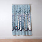 The Birches (in Blue) Window Curtain Gallery Image 3