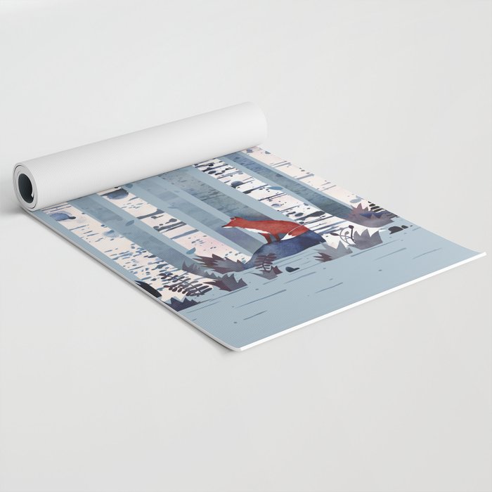 The Birches (in Blue) Yoga Mat Gallery Image 2