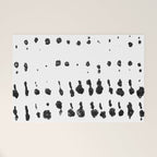 Medium Dots Pattern Black and White Distressed Texture Abstract Welcome Mat Gallery Image 1
