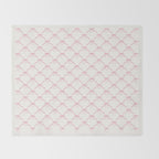 Bows & Ribbons Pattern I Pastel Pink Throw Blanket Gallery Image 2