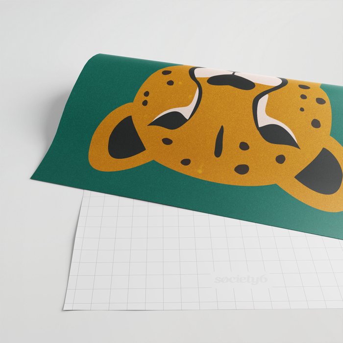 The Stare: Marigold Cheetah Wrapping Paper Gallery Image 2