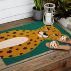 The Stare: Marigold Cheetah Outdoor Rug Gallery Image 2