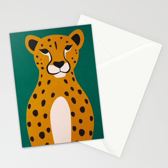The Stare: Marigold Cheetah Stationery Card Gallery Image 2