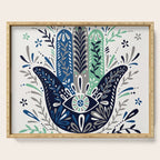 Hamsa Hand - Navy Palette Serving Tray Gallery Image 1