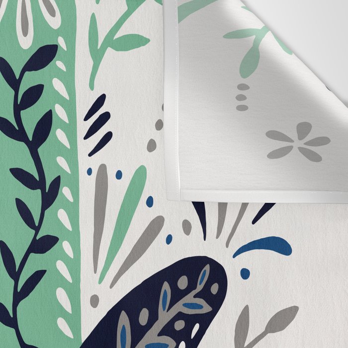 Hamsa Hand - Navy Palette Wall Tapestry Gallery Image 3