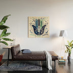 Hamsa Hand - Navy Palette Wood Wall Art Gallery Image 2