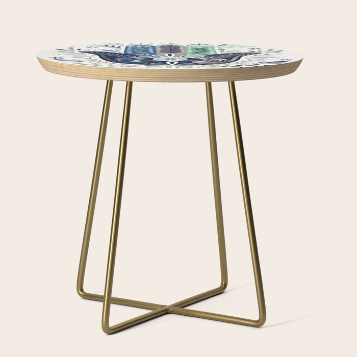 Hamsa Hand - Navy Palette Side Table Gallery Image 1