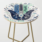 Hamsa Hand - Navy Palette Side Table Gallery Image 2