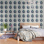 Hamsa Hand - Navy Palette Wallpaper Gallery Image 3