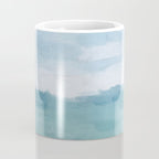 Ocean Clouds - Mint Blue White Gray Abstract Wall Art Painting Coffee Mug Gallery Image 4