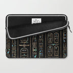 Egyptian hieroglyphs pattern Gold Abalone Laptop Sleeve Gallery Image 2