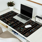 Egyptian hieroglyphs pattern Gold Abalone Desk Mat Gallery Image 2