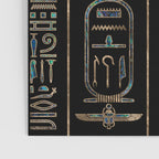 Egyptian hieroglyphs pattern Gold Abalone Poster Gallery Image 3
