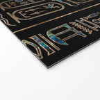 Egyptian hieroglyphs pattern Gold Abalone Welcome Mat Gallery Image 2