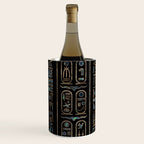 Egyptian hieroglyphs pattern Gold Abalone Wine Chiller Gallery Image 3