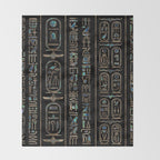 Egyptian hieroglyphs pattern Gold Abalone Throw Blanket Gallery Image 2