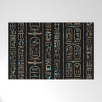 Egyptian hieroglyphs pattern Gold Abalone Welcome Mat Gallery Image 1