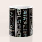 Egyptian hieroglyphs pattern Gold Abalone Coffee Mug Gallery Image 4