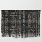 Egyptian hieroglyphs pattern Gold Abalone Wall Hanging Gallery Image 1