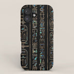 Egyptian hieroglyphs pattern Gold Abalone iPhone Case Gallery Image 1