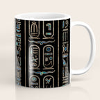 Egyptian hieroglyphs pattern Gold Abalone Coffee Mug Gallery Image 1