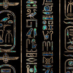 Egyptian hieroglyphs pattern Gold Abalone Coffee Mug Gallery Image 2