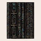 Egyptian hieroglyphs pattern Gold Abalone Poster Gallery Image 4