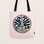 Aquarius Peace Sign Tote Bag Gallery Image 1