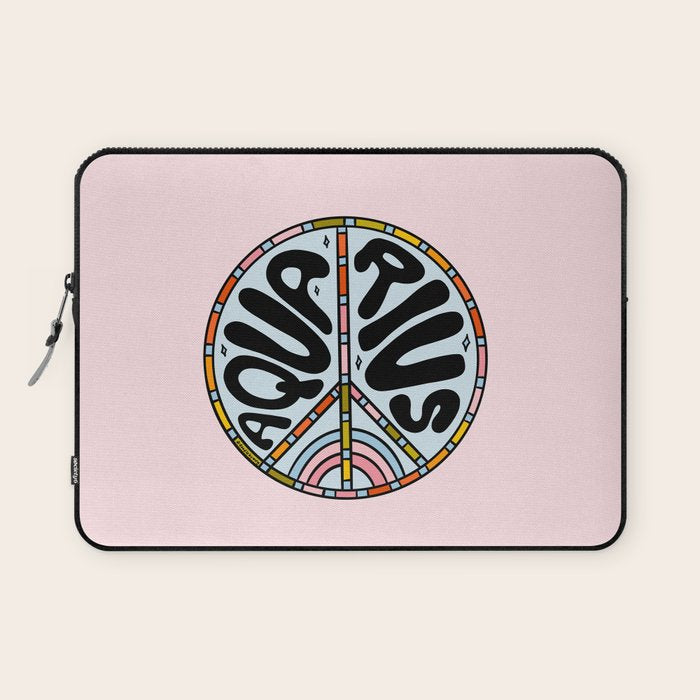 Aquarius Peace Sign Laptop Sleeve Gallery Image 1