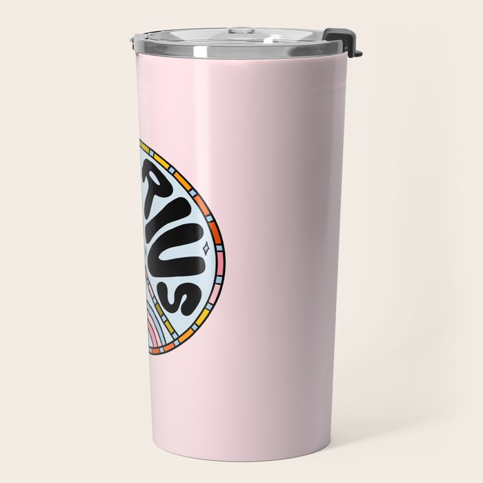 Aquarius Peace Sign Travel Mug Gallery Image 2