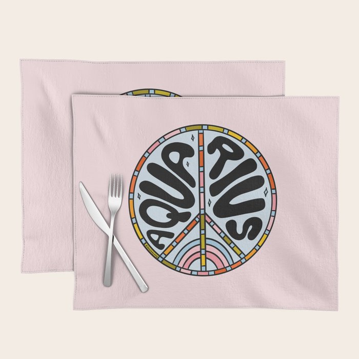 Aquarius Peace Sign Placemat Gallery Image 1
