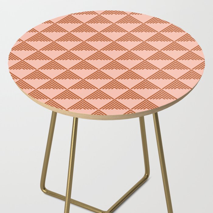 Triangular Lines in Terracotta and Blush Side Table Gallery Image 2