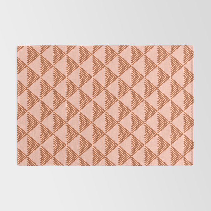 Triangular Lines in Terracotta and Blush Rug Gallery Image 2