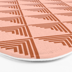 Triangular Lines in Terracotta and Blush Bath Mat Gallery Image 3