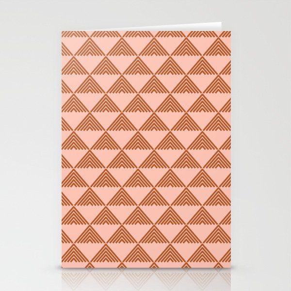 Triangular Lines in Terracotta and Blush Stationery Card Gallery Image 2