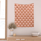 Triangular Lines in Terracotta and Blush Wall Tapestry Gallery Image 2