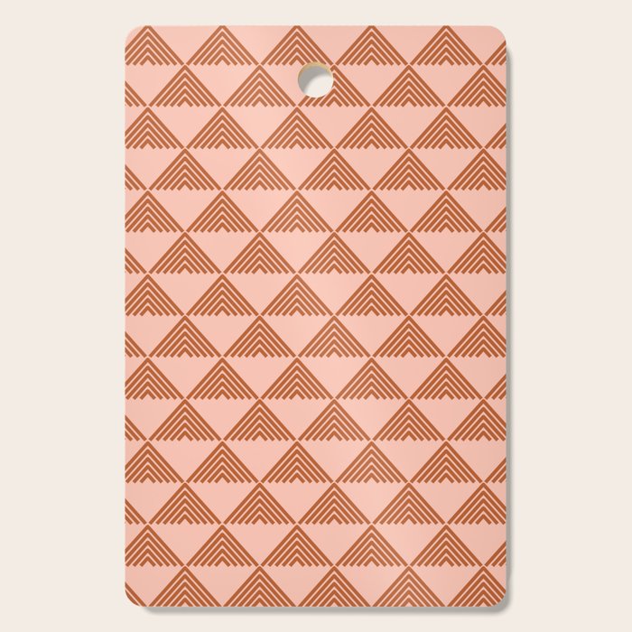 Triangular Lines in Terracotta and Blush Cutting Board Gallery Image 1